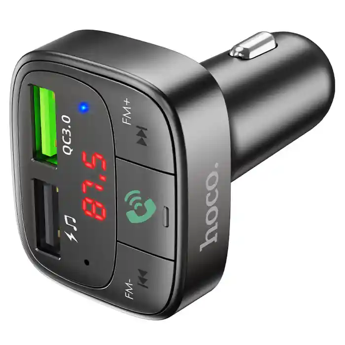 HOCO E59 Dual USB Car Charger With Bluetooth FM Transmitter
